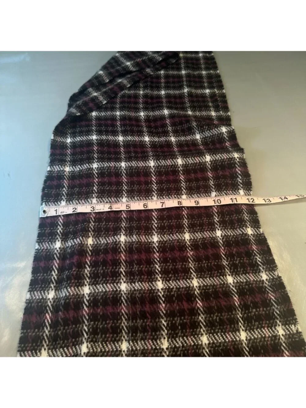 100 Percent Cashmere Scotland Scarf  Tartan Plaid Wrap Shawl Tassels Black